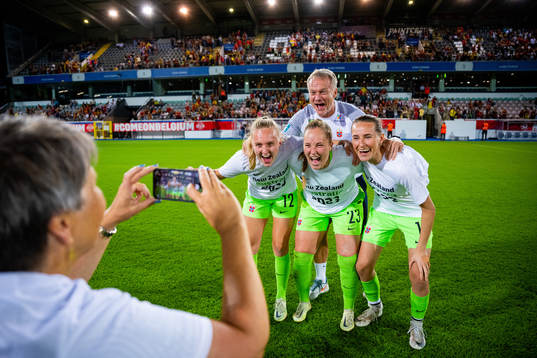 Goalkeepers Sunniva Skoglund, Aurora Mikalsen and Rugile
