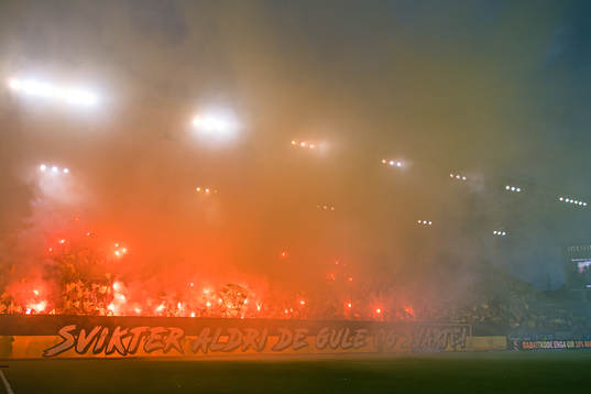 Spectators in the stands