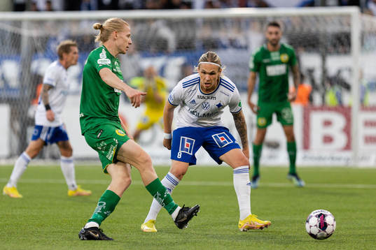 Hammarbys Gustav Ludwigson och IFK Norrköpings Arnor
