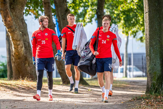 Målvakt Kalle Joelsson, Casper Widell och Emil Hellman