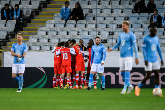 Players of Braga celebrate