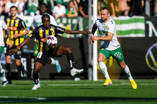 Häckens Ibrahim Sadiq och Hammarbys Veton Berisha