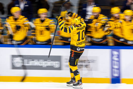 Skellefteås Joakim Lindström jublar
