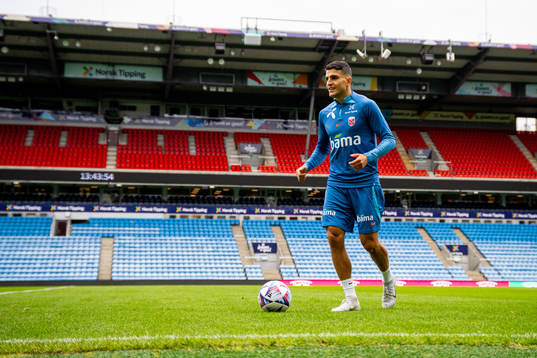 Mohamed Elyounoussi of the Norwegian national football team