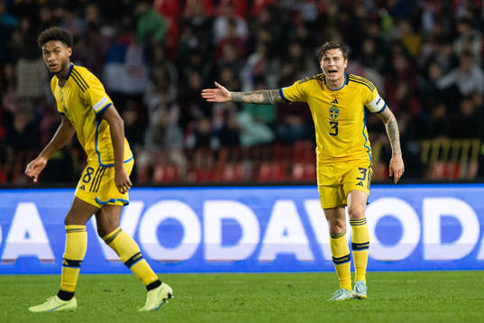 Jens Cajuste and Victor Nilsson Lindelöf of Sweden