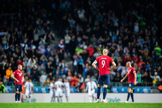 Erling Braut Haaland of Norway looks dejected