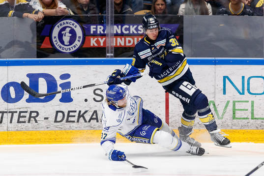 Leksands Anton Lindholm och HV71s Måns Lindbäck