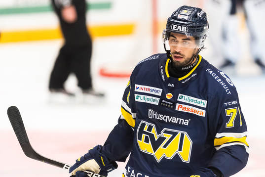 HV71s Tyler Vesel deppar