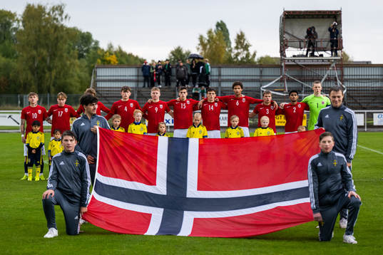 Norges lag vid line up