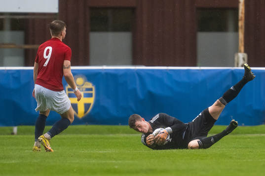 Sveriges målvakt Viktor Andersson