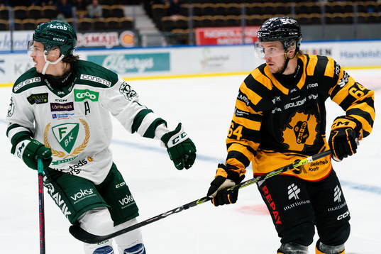 Färjestads Joakim Nygård och Skellefteås Jonathan Pudas