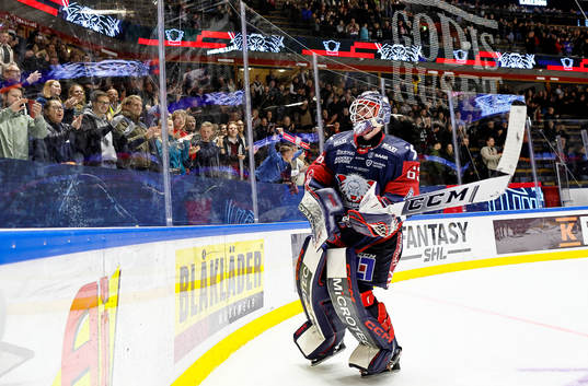 uLinköpings målvakt Marcus Högberg jublar nder