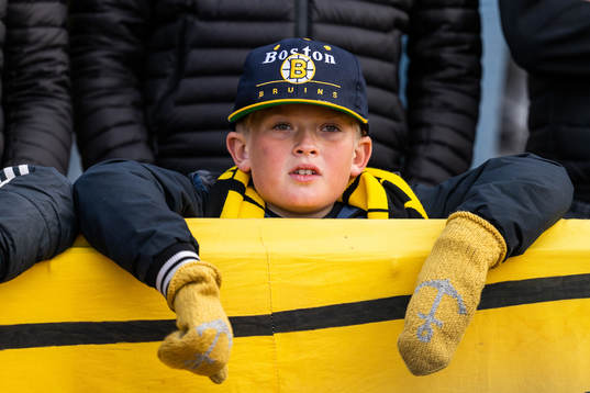 En ung häckensupporter