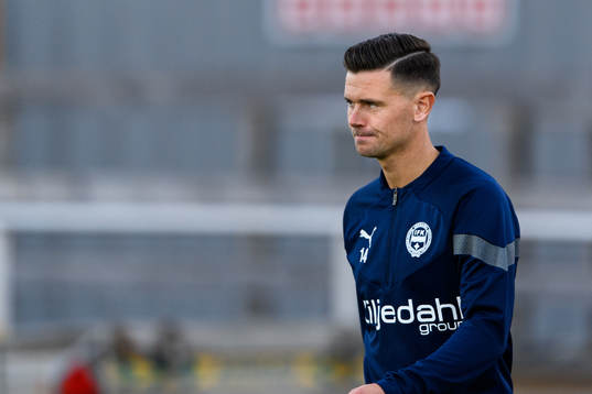 Värnamos Marcus Antonsson före fotbollsmatchen i