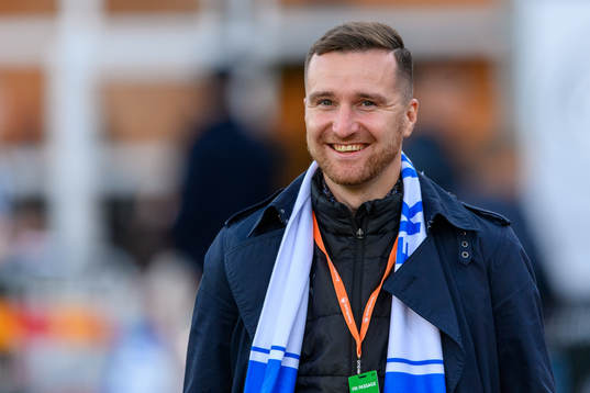 Värnamos sportchef Enes Ahmetovic före fotbollsmatchen i