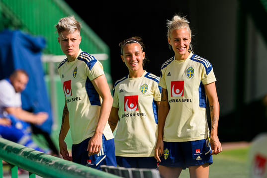 Lina Hurtig, Julia Zigiotti Olme and Nathalie Björn of the