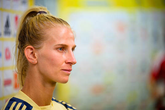 Sofia Jakobsson of the Swedish women's national football