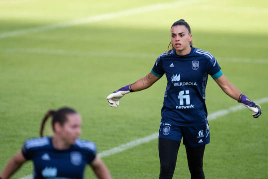 Goalkeeper Misa Rodríguez of Spanish women's national
