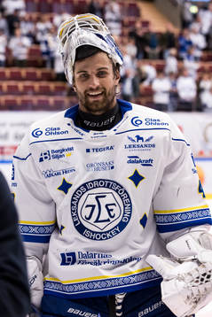 Leksands målvakt Mantas Armalis jubel