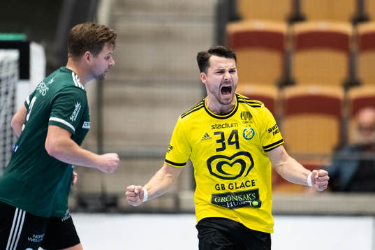 Sävehofs Sebastian Karlsson jublar