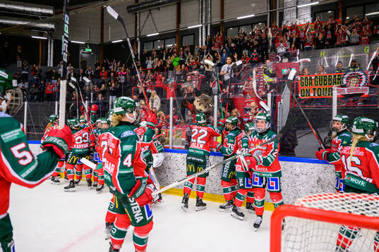 Frölundas spelare jublar