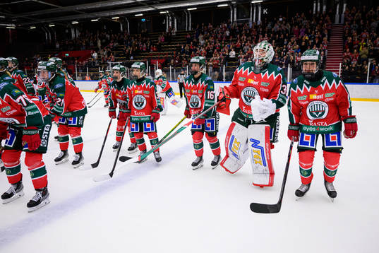 Frölundas spelare jublar