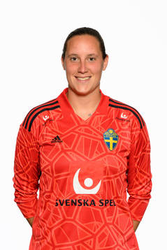Goalkeeper Emma Lind of the Swedish women's national