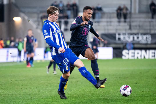 IFK Göteborgs Johan Bångsbo och Malmö FFs Isaac Kiese