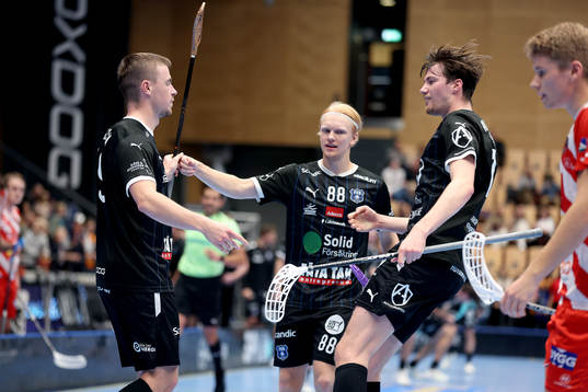 Helsingborgs Linus Bergström, Oscar Johansson jublar