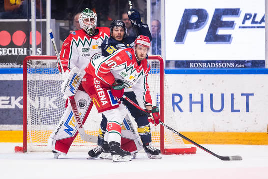 HV71s Andy Miele och Frölundas Petteri Lindbohm