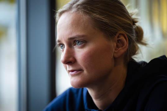 Johanna Bundsen of Sweden at a press event