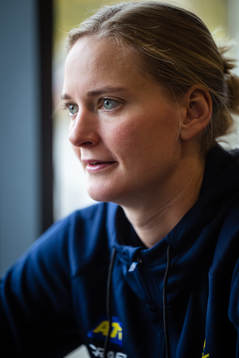 Johanna Bundsen of Sweden at a press event