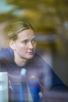 Johanna Bundsen of Sweden at a press event