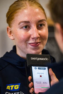 Tyra Axnér of Sweden at a press event