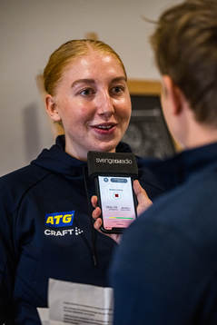 Tyra Axnér of Sweden at a press event