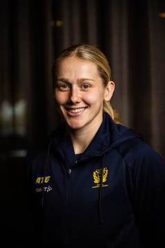 Emma Lindqvist of Sweden at a press event