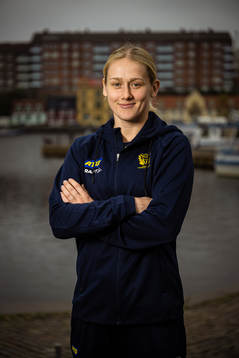 Emma Lindqvist of Sweden at a press event