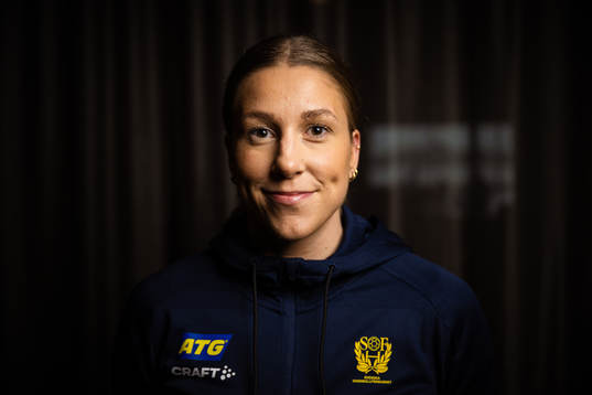 Melissa Petrén of Sweden at a press event