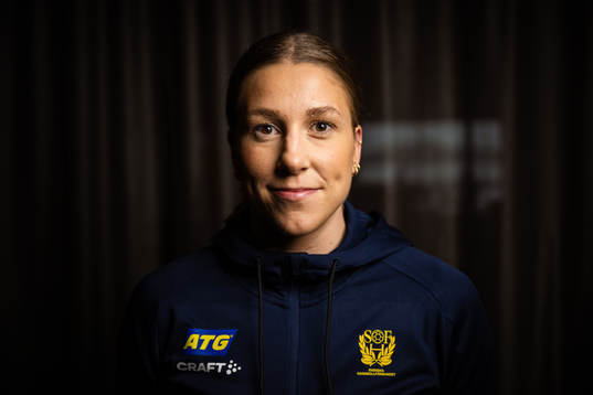 Melissa Petrén of Sweden at a press event