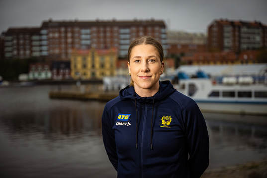 Melissa Petrén of Sweden at a press event