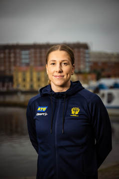 Melissa Petrén of Sweden at a press event
