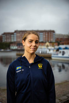 Linn Hansson of Sweden at a press event