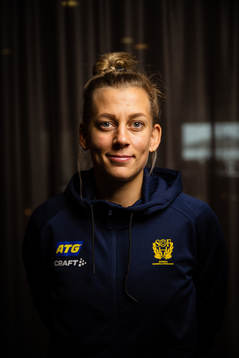 Nathalie Hagman of Sweden at a press event