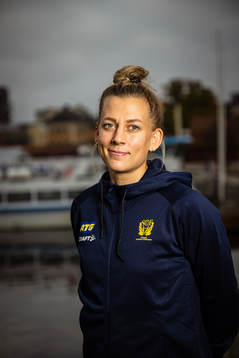 Nathalie Hagman of Sweden at a press event