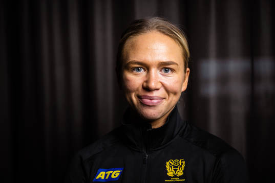 Jenny Carlson of Sweden at a press event