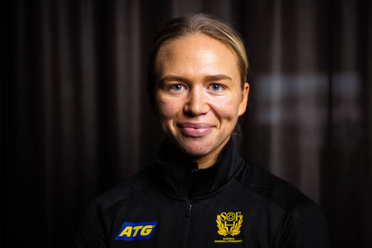 Jenny Carlson of Sweden at a press event