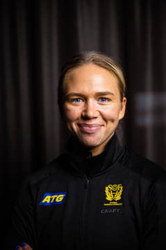 Jenny Carlson of Sweden at a press event