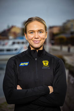 Jenny Carlson of Sweden at a press event