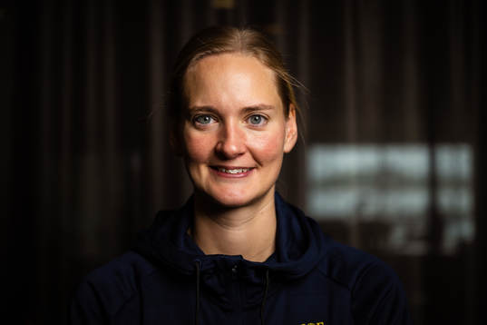 Johanna Bundsen of Sweden at a press event