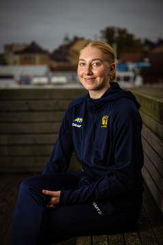 Tyra Axnér of Sweden at a press event
